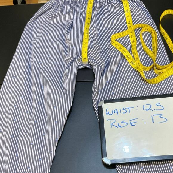 Petti Pranc Pajamas Set Size L Blue & White Stripe Button Front Top & Pants - Picture 14 of 15